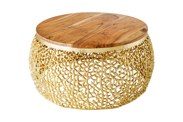 Round Coffee Table Ambrosia 72cm Metal Gold