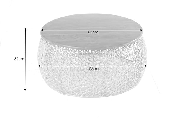Round Coffee Table Ambrosia 72cm Metal Gold