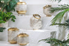 Lantern Candlelight 19cm Metal Gold