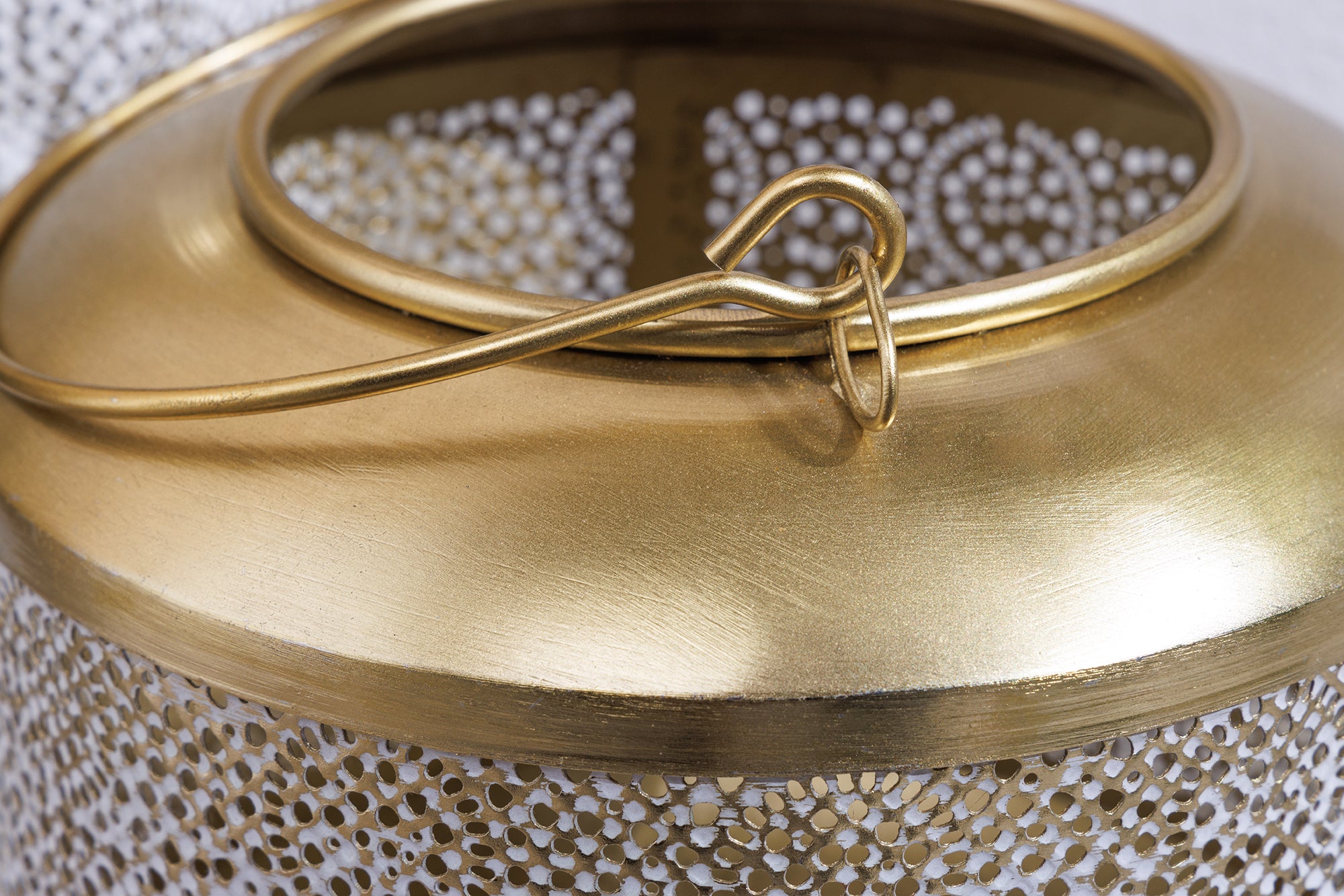 Lantern Candlelight 19cm Metal Gold