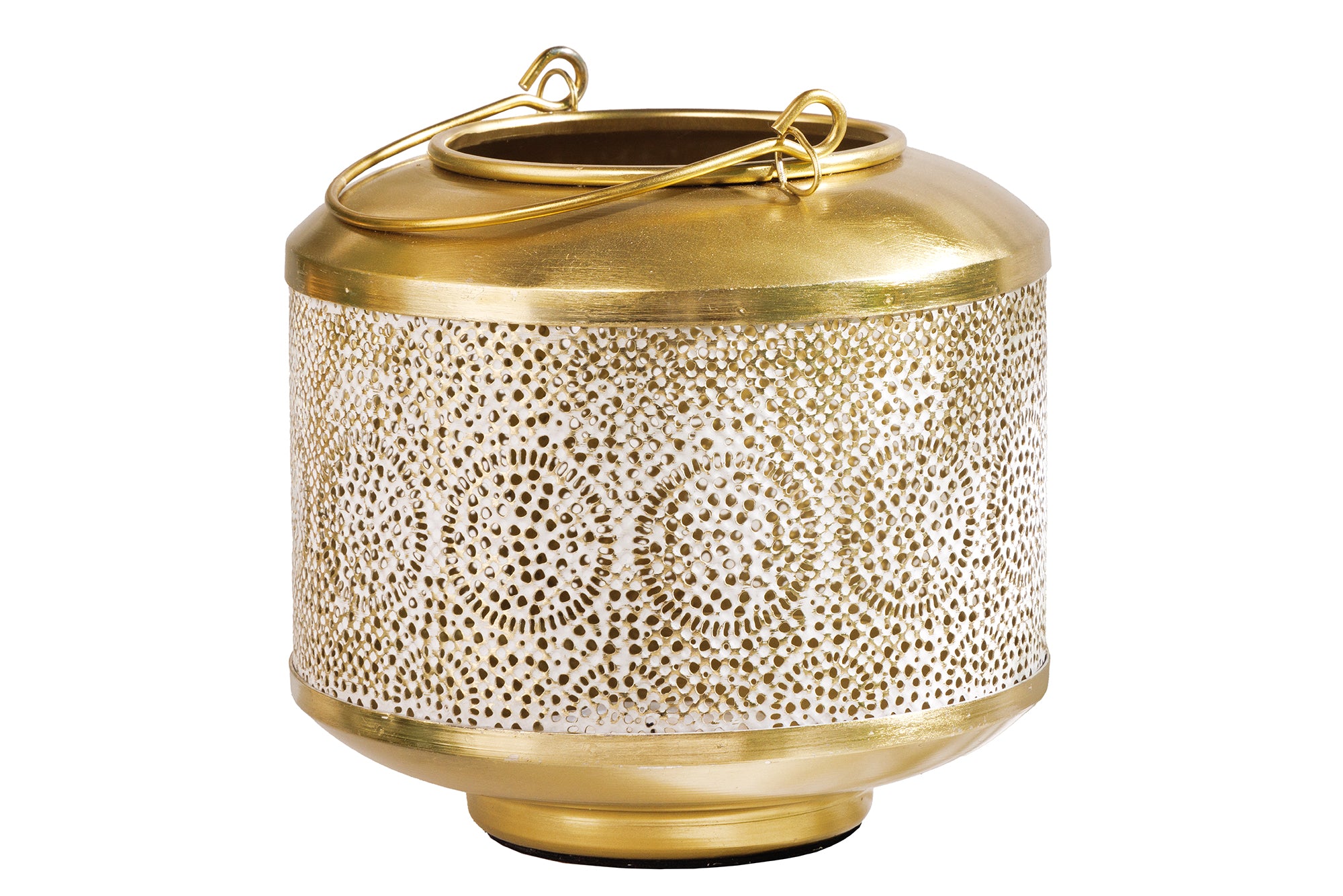 Lantern Candlelight 19cm Metal Gold