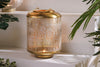 Lantern Candlelight 25cm Metal Gold