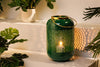 Lantern Candlelight 30cm Metal Green