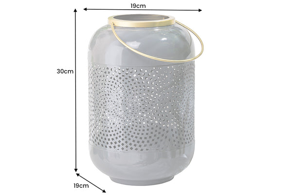 Lantern Candlelight 30cm Metal Green