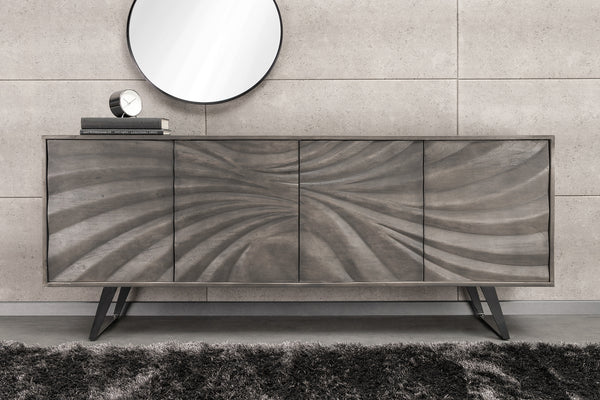 Sideboard Hurricane 175cm Acacia Wood Grey