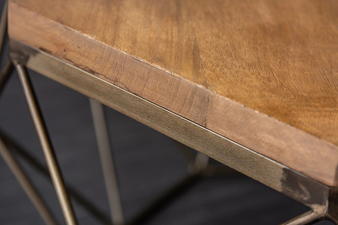 Round Coffee Table Diamond 70cm Mango Wood Brown