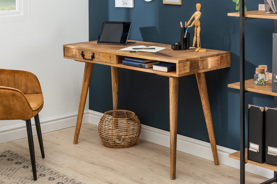 Desk Retro 120cm Mango Wood Natural