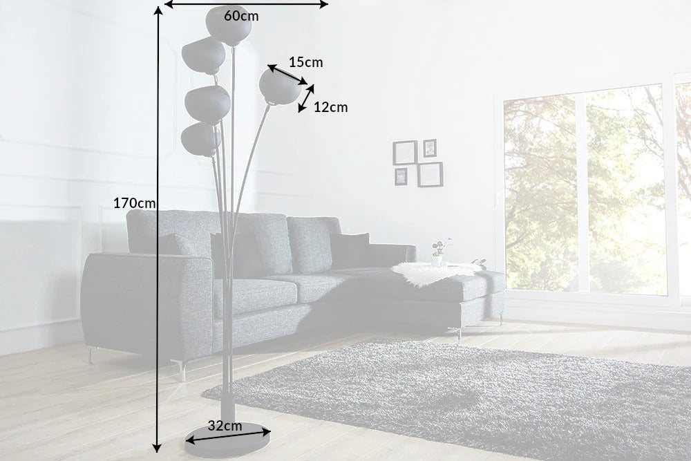 Magma Floor Lamp 170cm Black