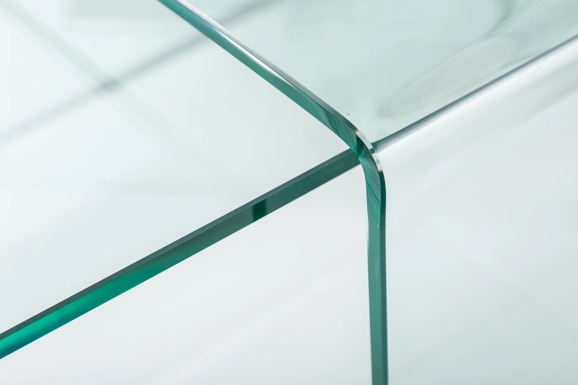 Set Of 2 Nesting Coffee Tables Quartz 60cm/100cm Glass