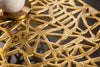 Coffee Table Abstract 60cm Metal Gold