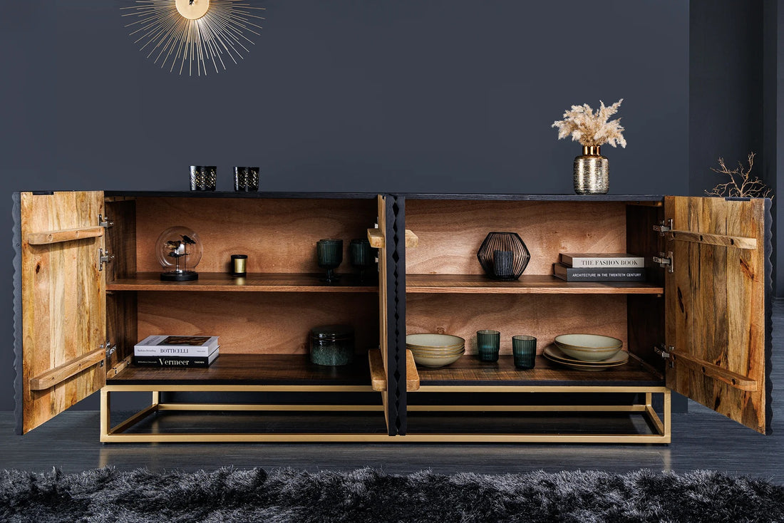 Sideboard Illusion 177cm Mango Wood Black