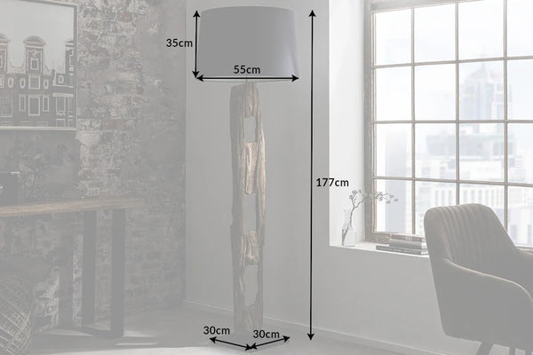 Floor Lamp Barracuda 177cm Ironwood Black