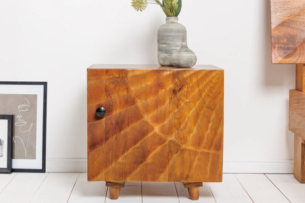 Bedside Table Fossil 50cm Mango Wood Brown