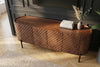 TV Stand Adlon 160cm Mango Wood Brown 3D Effect