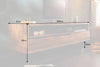 TV Stand Monolith 160cm Acacia Wood Honey Black