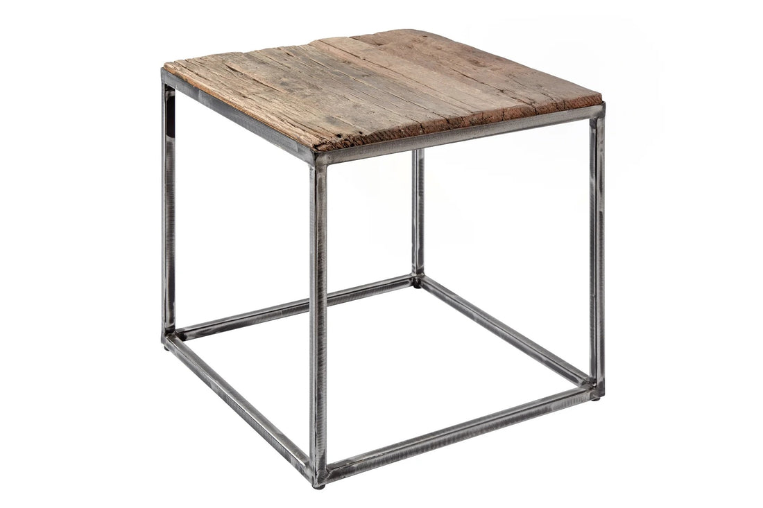 Side Table Barracuda 41cm Recycled Wood Brown