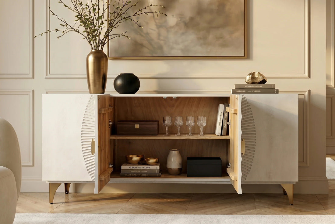 Sideboard Golden Eye 177cm Mango Wood White