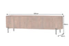 TV Stand Adlon 160cm Mango Wood Brown 3D Effect