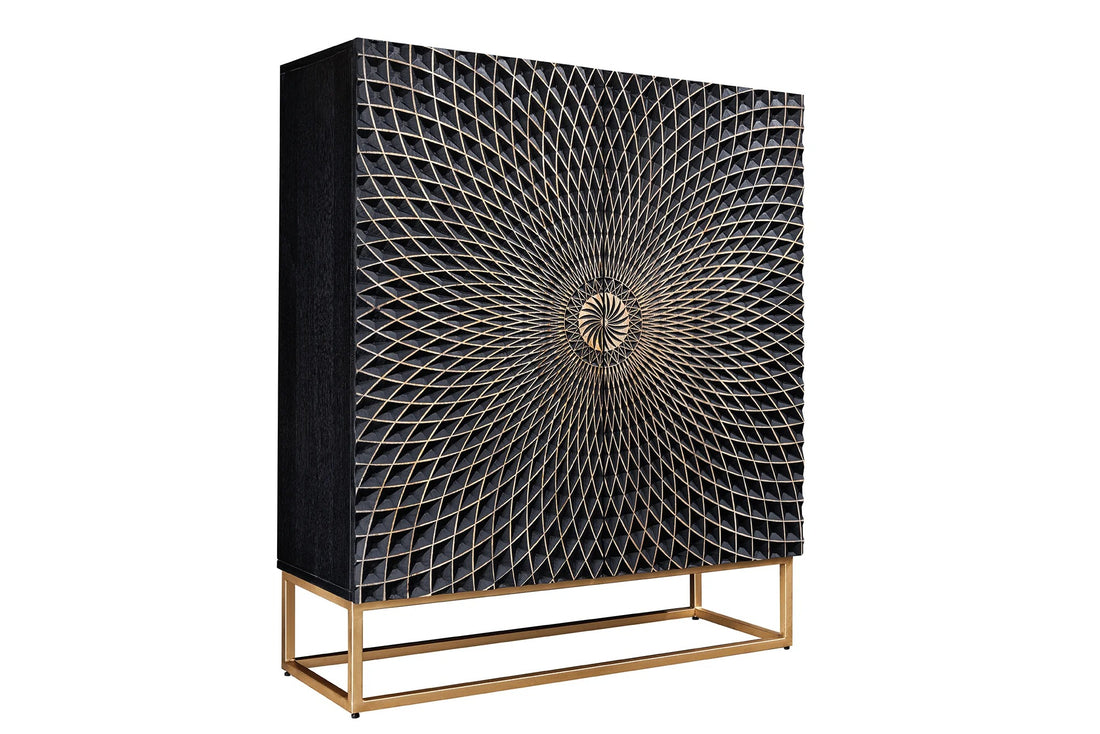Cabinet Illusion 120cm Mango Wood Black