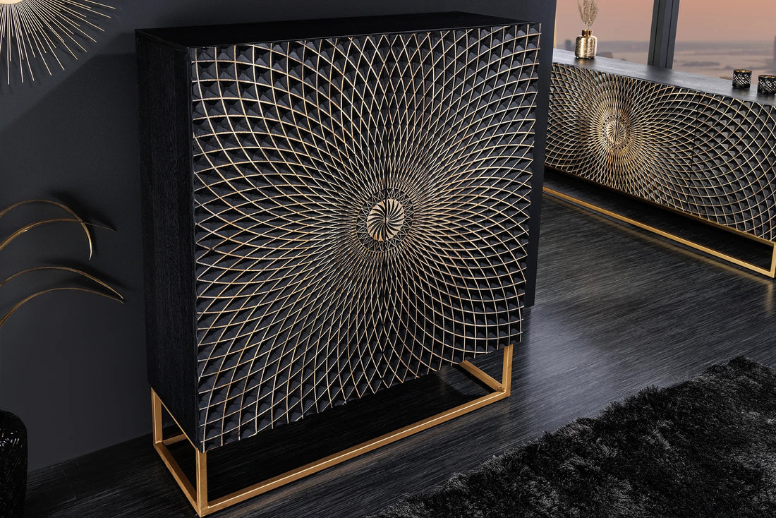 Cabinet Illusion 120cm Mango Wood Black