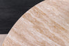 Rotating Coffee Table Axis 80-133cm Ceramic Travertine & Rust