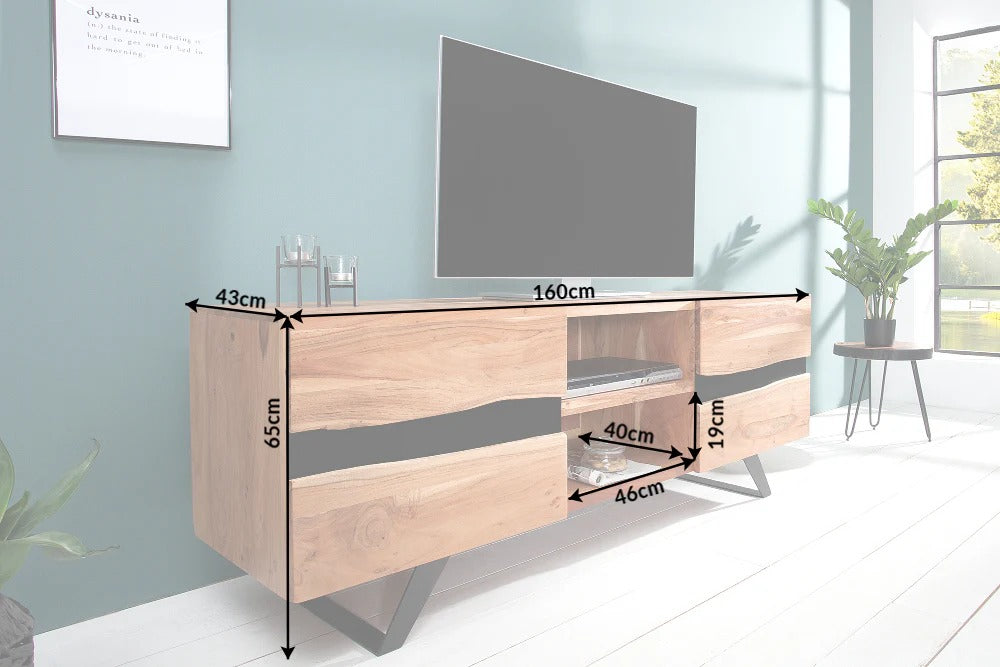 TV Stand Rio Grande 160cm Acacia Wood Natural