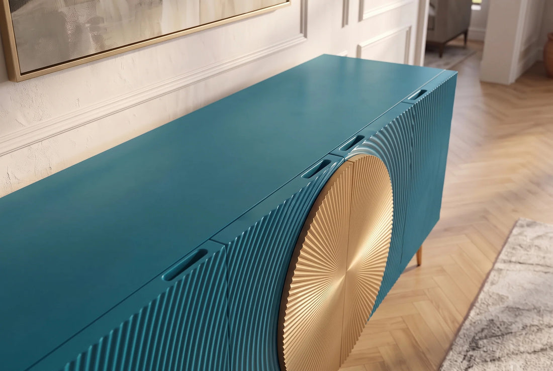 Sideboard Aurum 177cm Mango Wood Turquoise