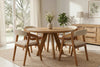 Round Dining Table Art Wood 120cm Mango Wood Brown