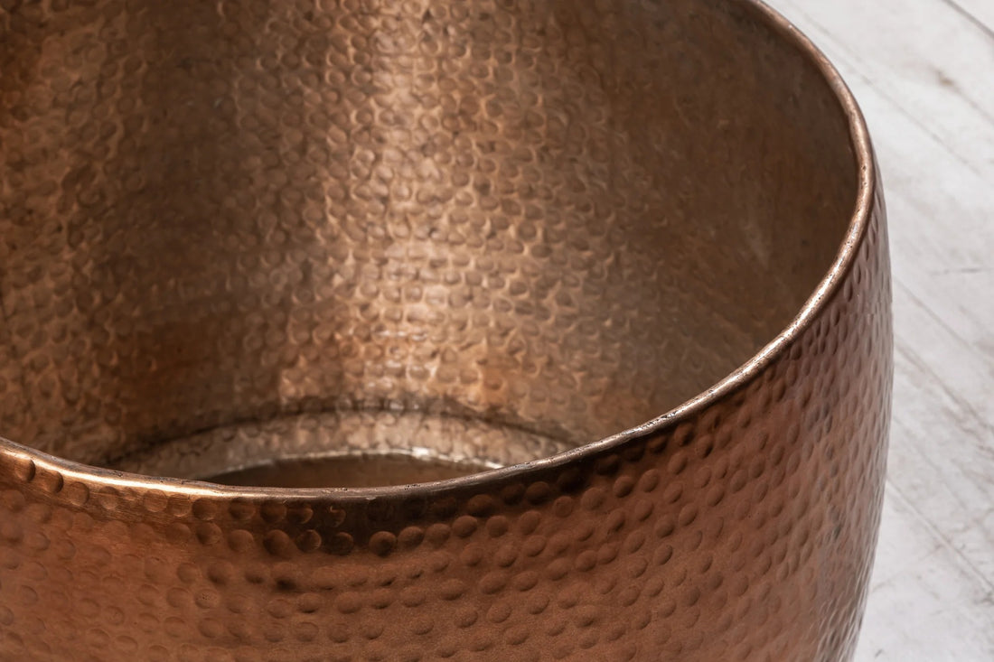 Round Coffee Table Orient 80cm Flamed Copper