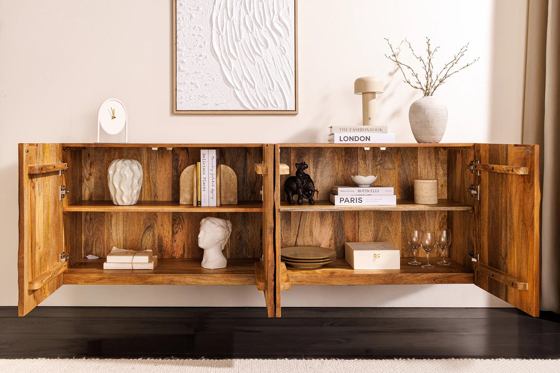Floating Sideboard Fossil 177cm Mango Wood Brown