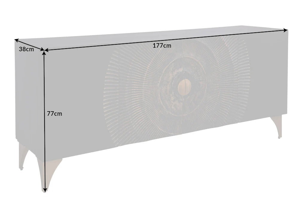Sideboard Golden Eye 177cm Mango Wood Black