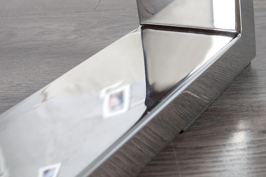 Coffee Table Barracuda II 110cm Recycled Wood Brown With Glass Top