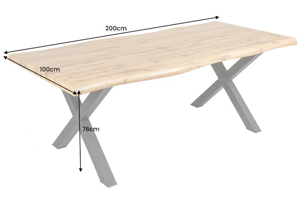 Dining Table Cortez 200cm Wild Oak Look X-Frame