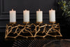 Candle Holder Abstract 60cm Metal Gold For 4 Candles