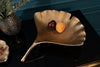 Decorative Bowl Ginkgo 42cm Metal Gold