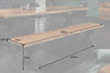 Bench Monolith 160cm Acacia Wood Honey X-Frame