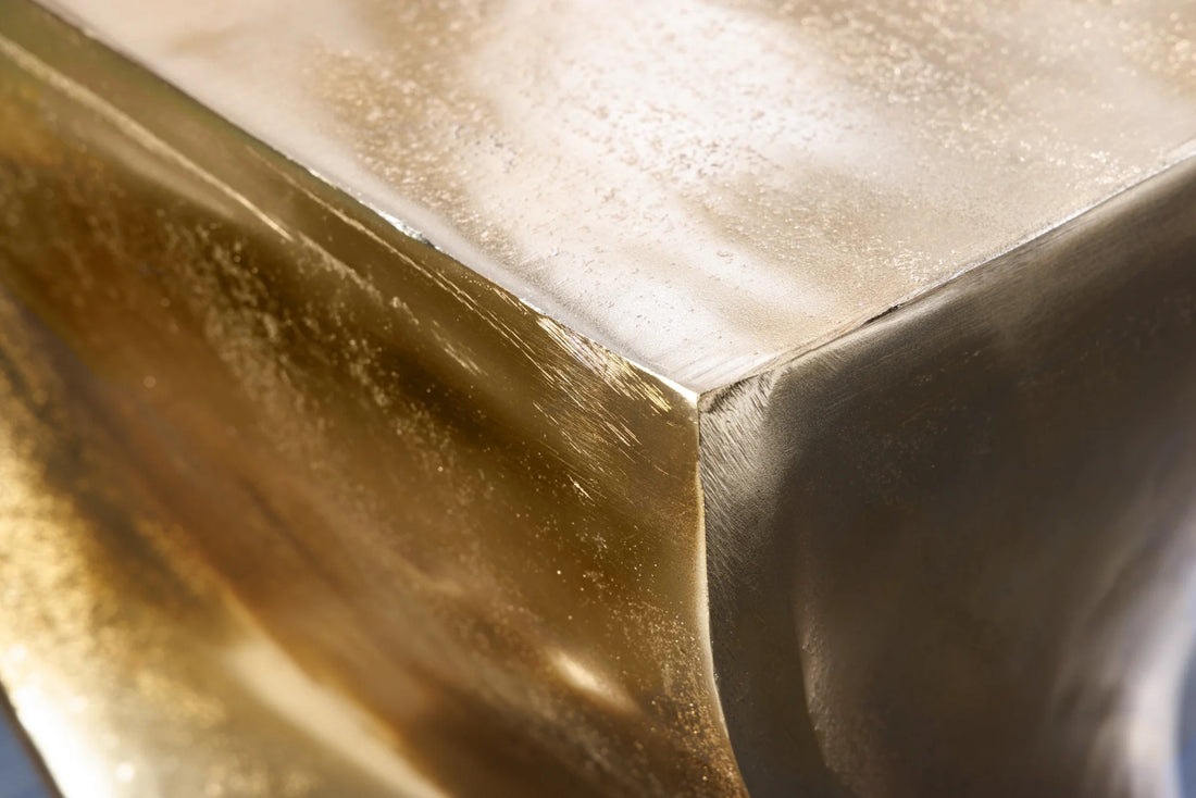 Side Table Twist 45cm Metal Gold
