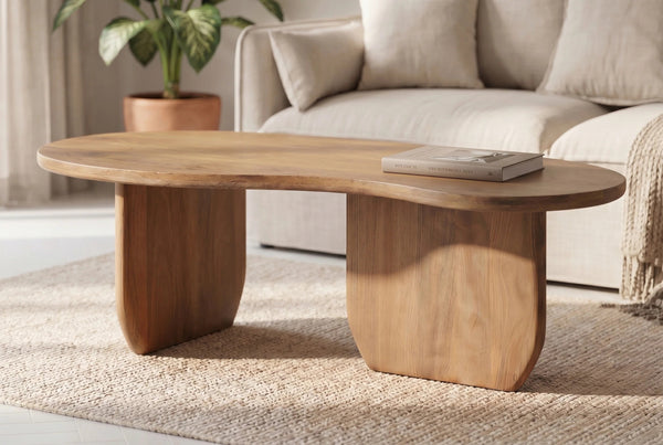 Coffee Table Organic 120cm Mango Wood Natural
