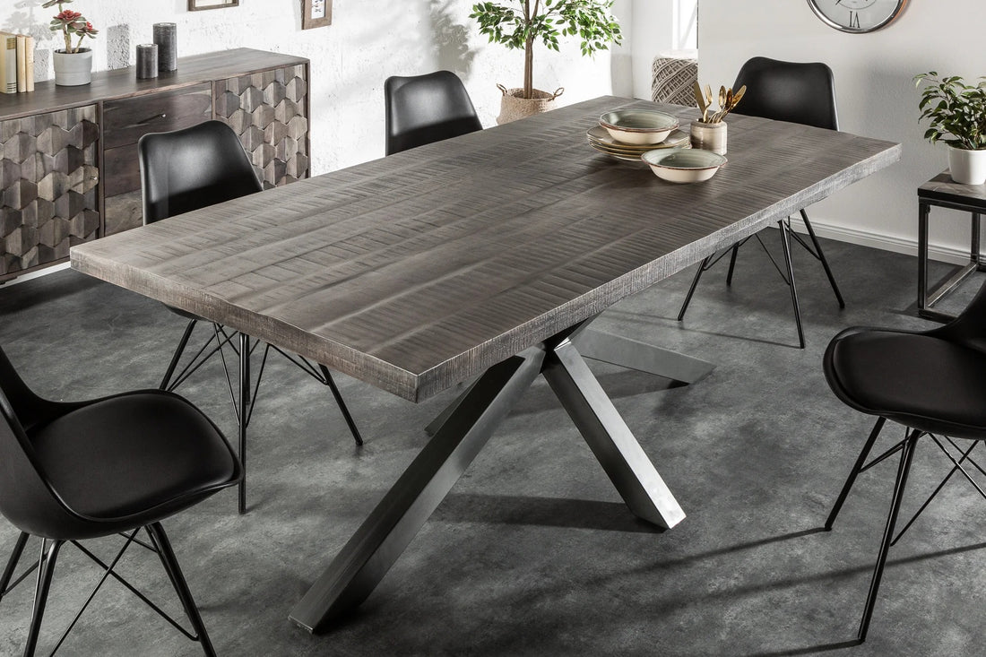 Dining Table Titan 200cm Mango Wood Grey