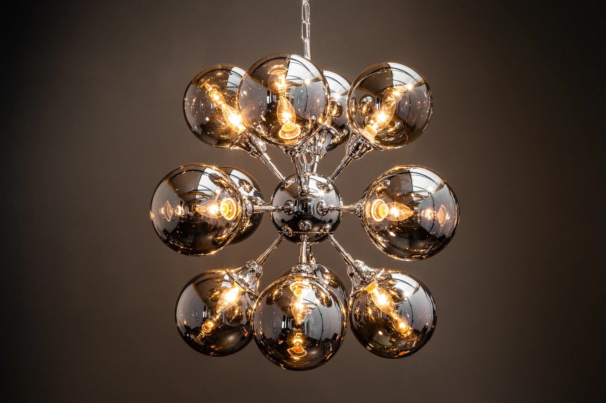 Hanging Lamp Galaxy 72cm Metal Silver