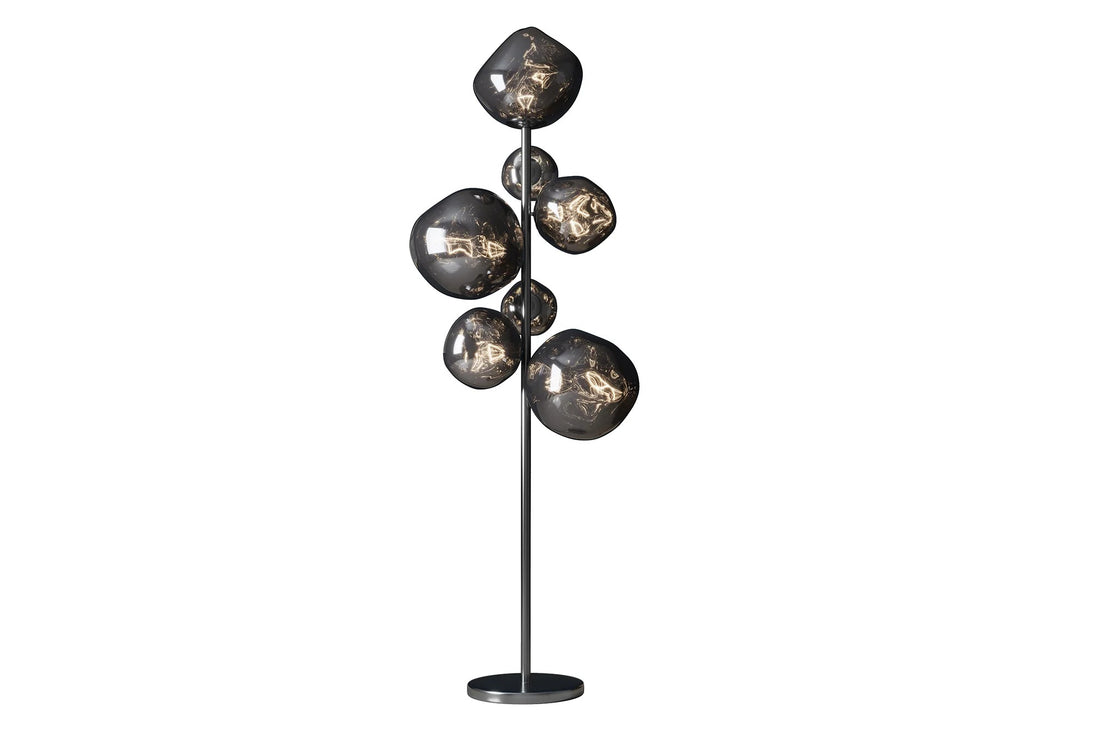 Floor Lamp Liquid Diamond 168cm Smoked Glass Grey