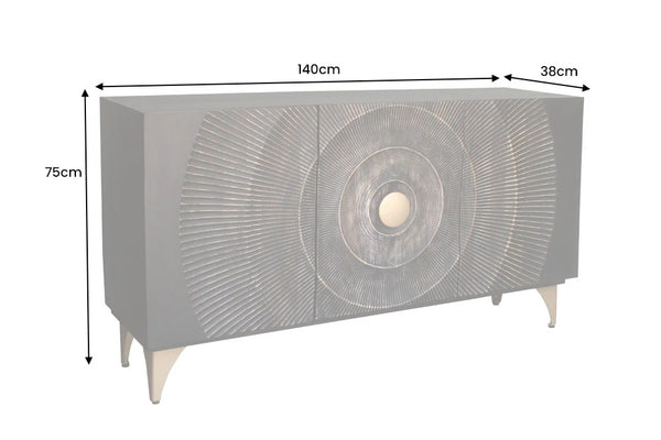 Sideboard Golden Eye 140cm Mango Wood Black