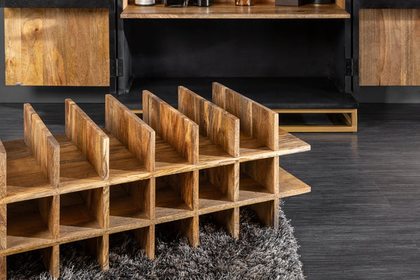 Bar Cabinet Fossil 141cm Mango Wood Black
