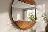 Mirror Living Edge 102cm Acacia Wood Natural