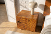 Bedside Table Fossil 50cm Mango Wood Brown