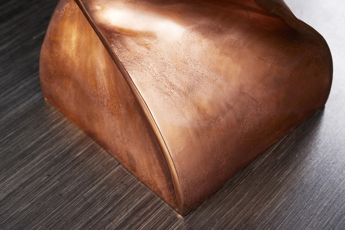 Side Table Twist 45cm Metal Copper