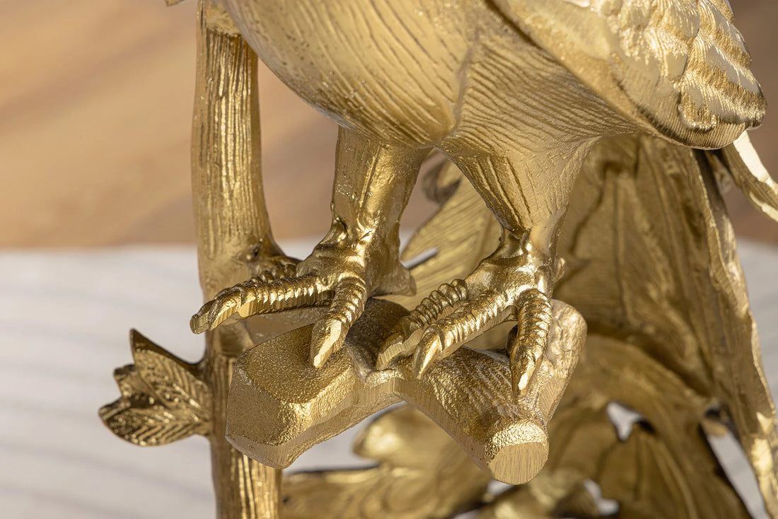Side Table Peacock 75cm Metal Gold
