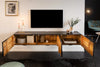 Floating TV Stand Fossil 160cm Mango Wood Black