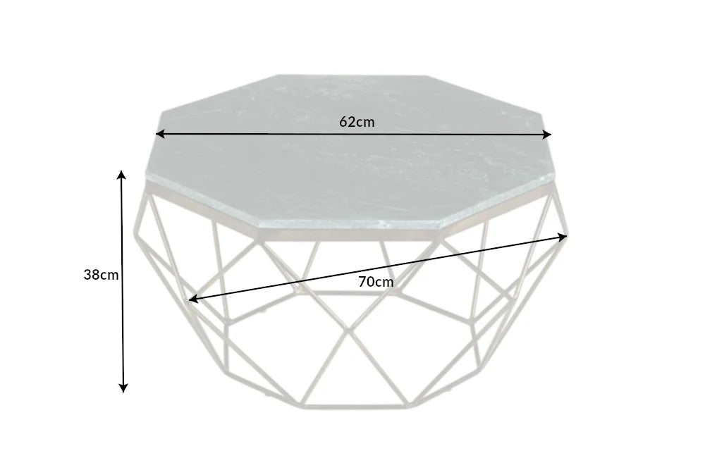 Coffee Table Diamond 70cm Marble Green