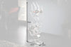 Wine Bottle Rack Flame 93cm Metal Silver